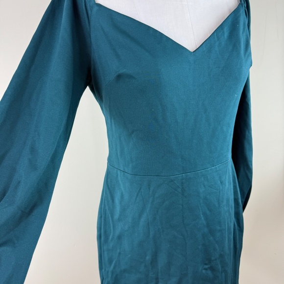 Size L//Dress the Population Long Sleeve Dark Green Dress NWT - Picture 2 of 5